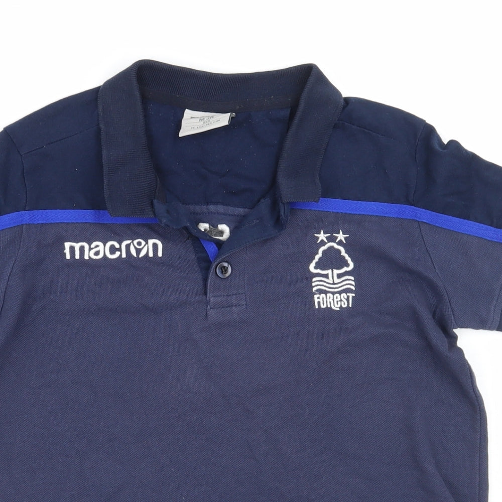 Macron Boys Blue   Basic Polo Size 9-10 Years  - Nottingham Forest
