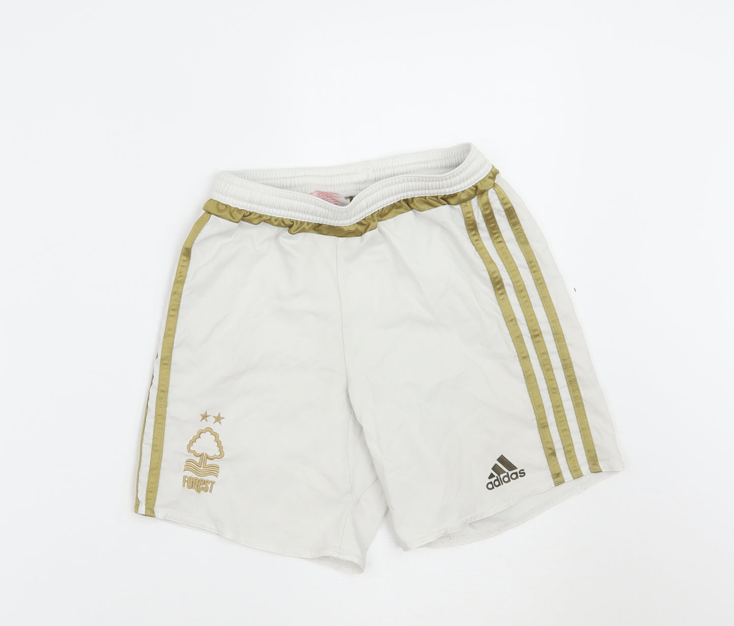 adidas Boys White   Bermuda Shorts Size 9-10 Years - Nottingham Forest