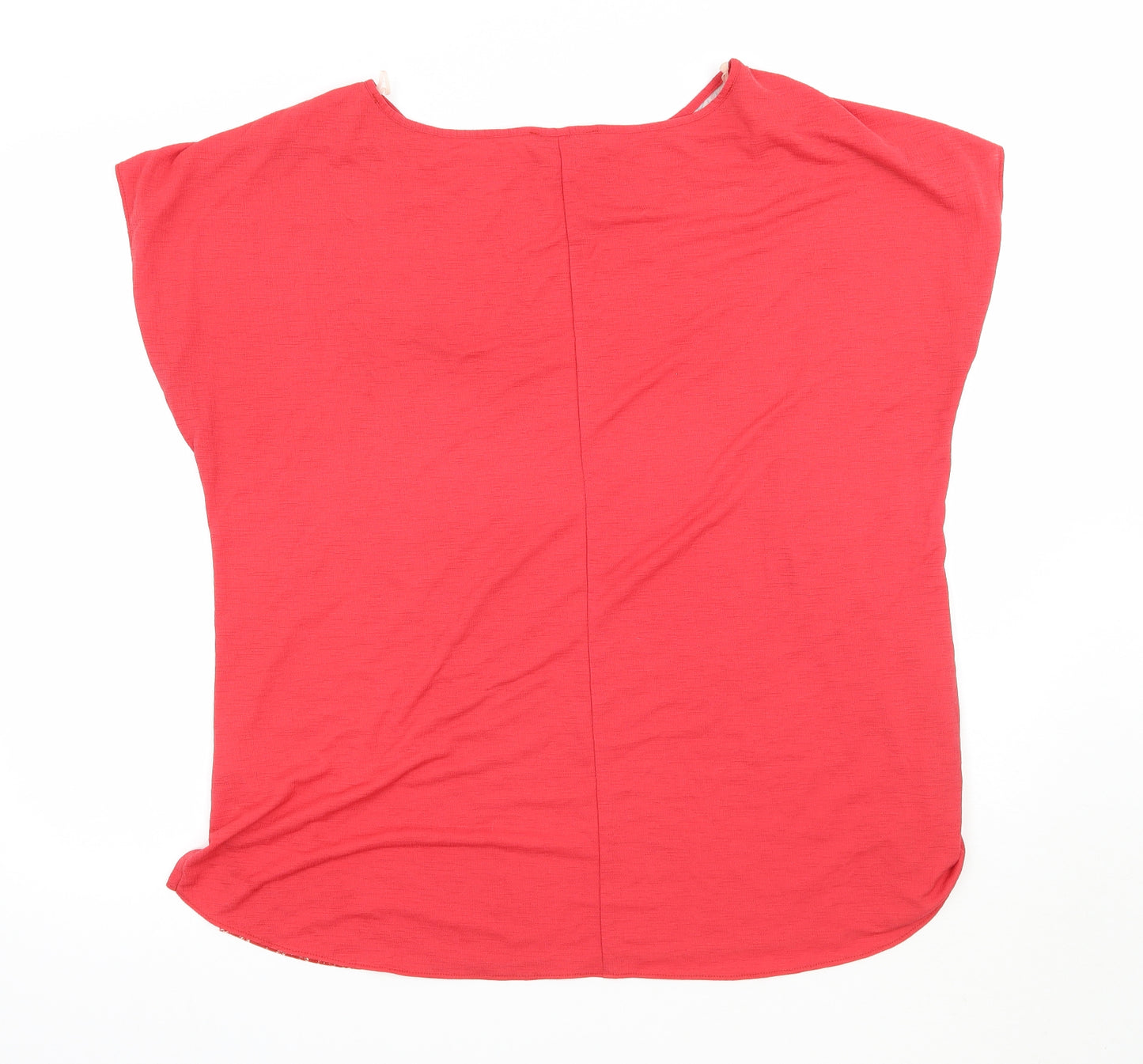 Nutmeg Womens Red Geometric  Tunic T-Shirt Size 20