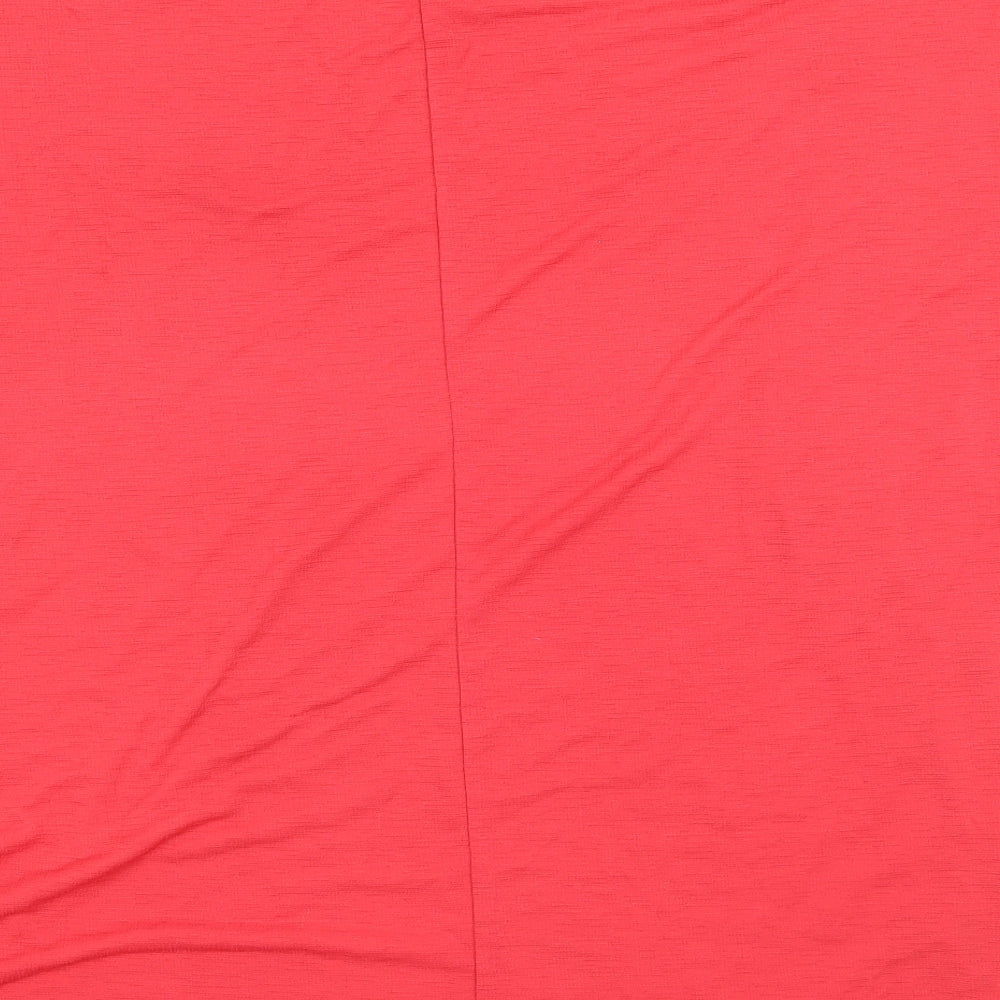Nutmeg Womens Red Geometric  Tunic T-Shirt Size 20