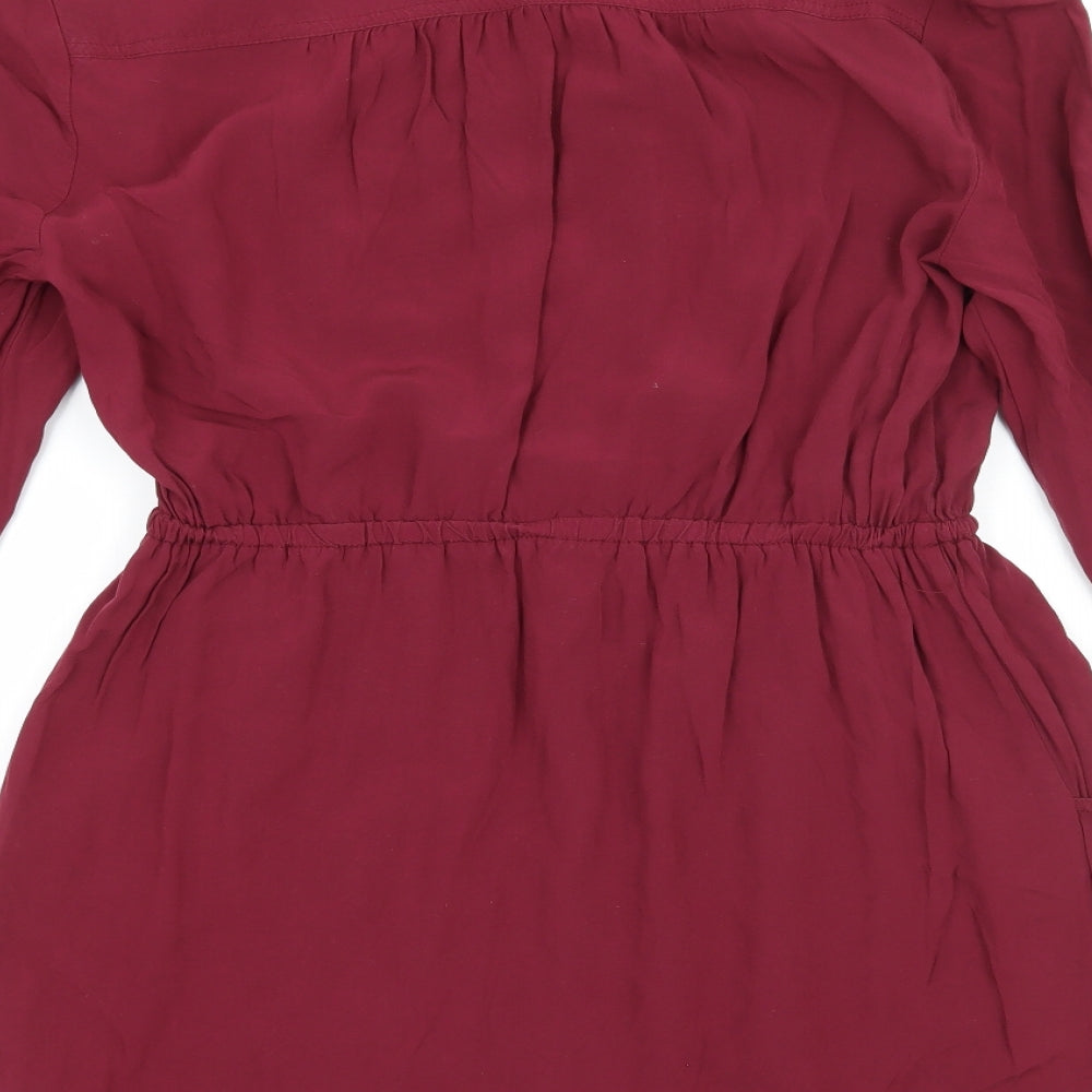 New Look Womens Red   Shirt Dress  Size 12