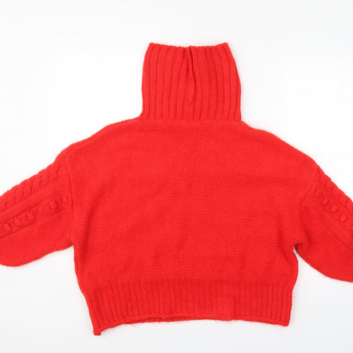 George Womens Red   Henley Jumper Size L