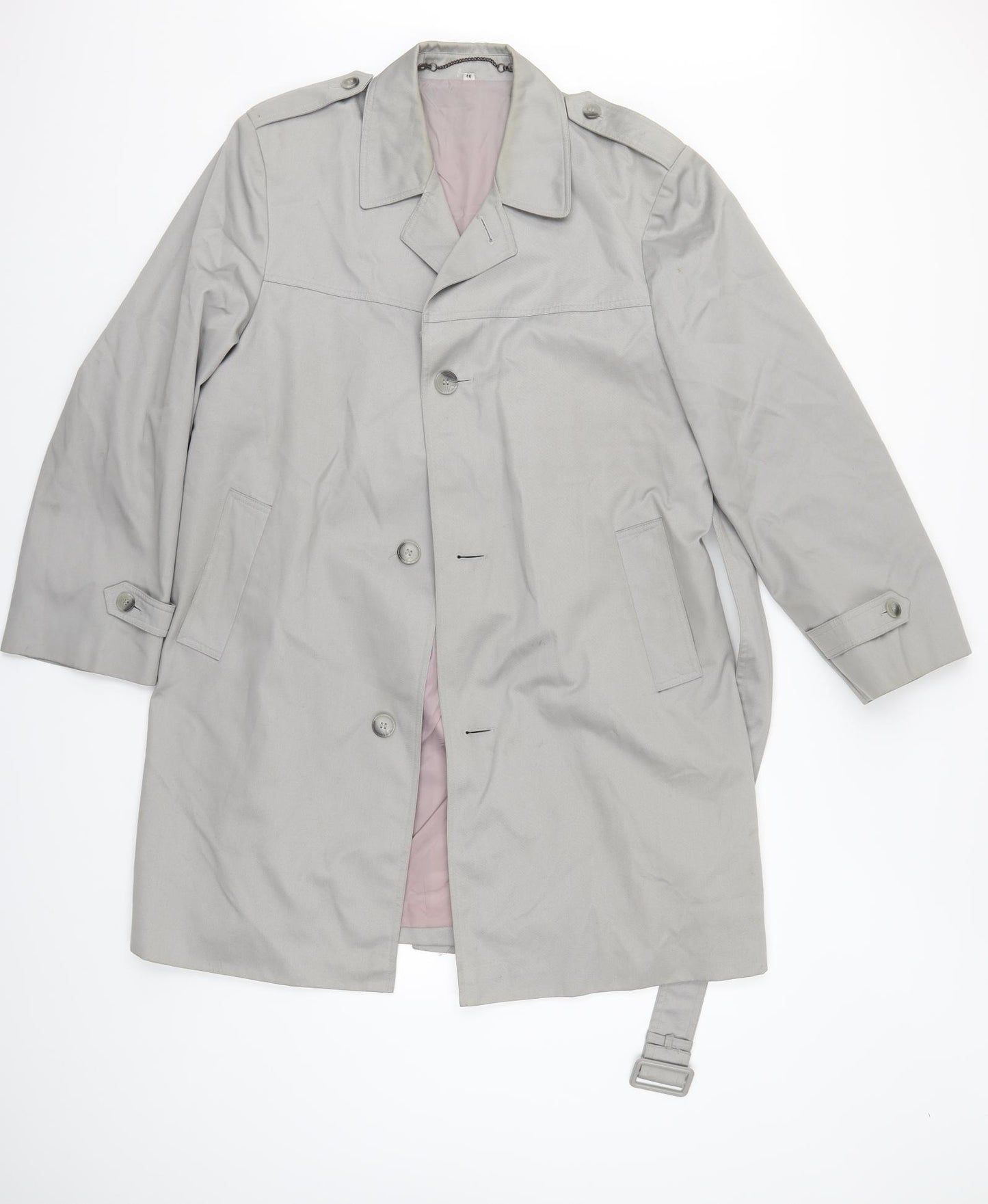 Forecast Womens Grey   Trench Coat Coat Size 12