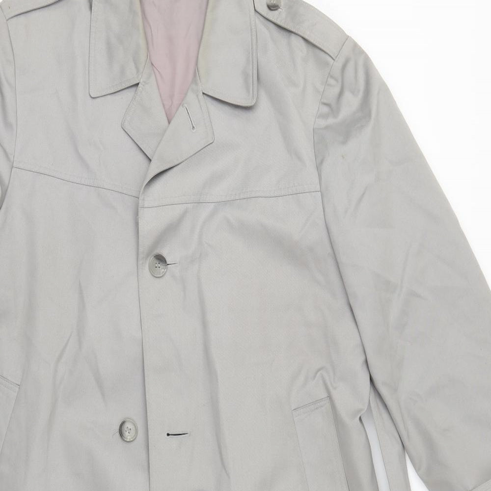 Forecast Womens Grey   Trench Coat Coat Size 12