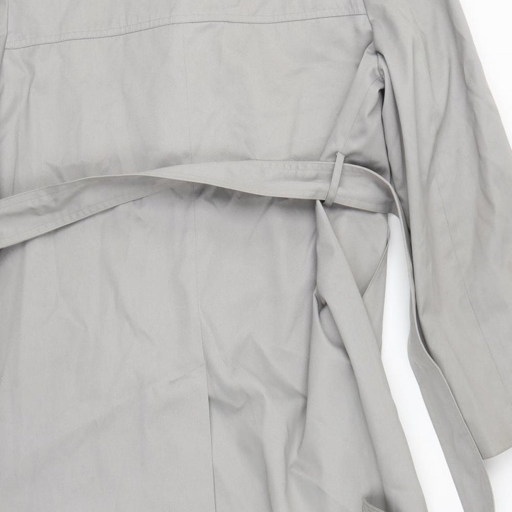 Forecast Womens Grey   Trench Coat Coat Size 12