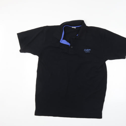 Cotton Traders Mens Black    Polo