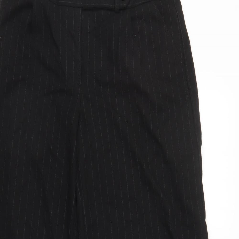 NEXT Womens Black Striped  Trousers  Size 10 L30 in