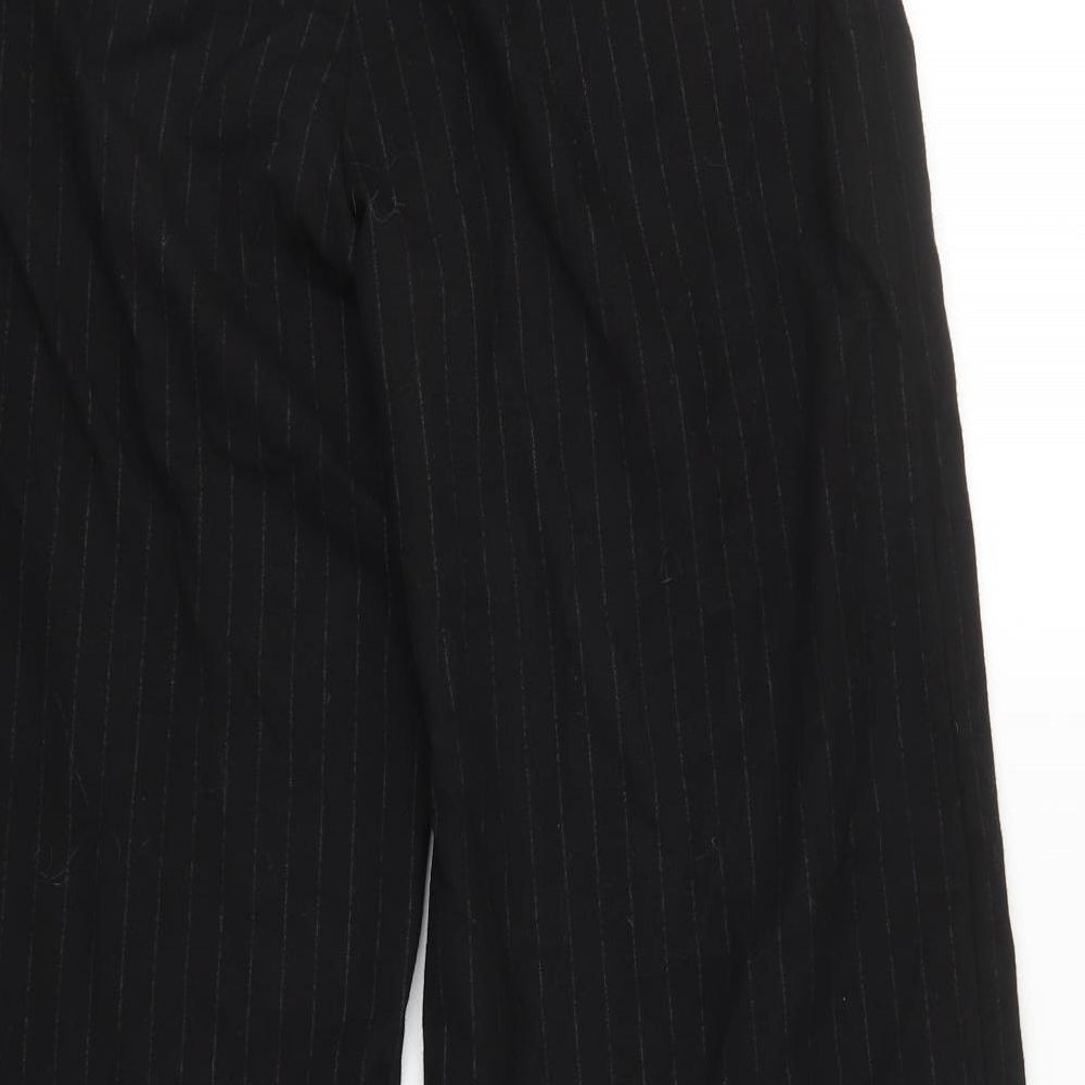 NEXT Womens Black Striped  Trousers  Size 10 L30 in