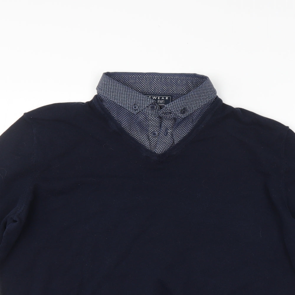 F&F Mens Blue   Pullover Jumper Size L