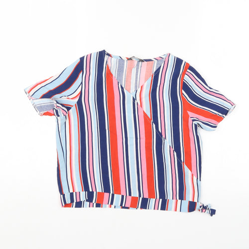 Primark Girls Multicoloured Striped  Wrap Blouse Size 12-13 Years
