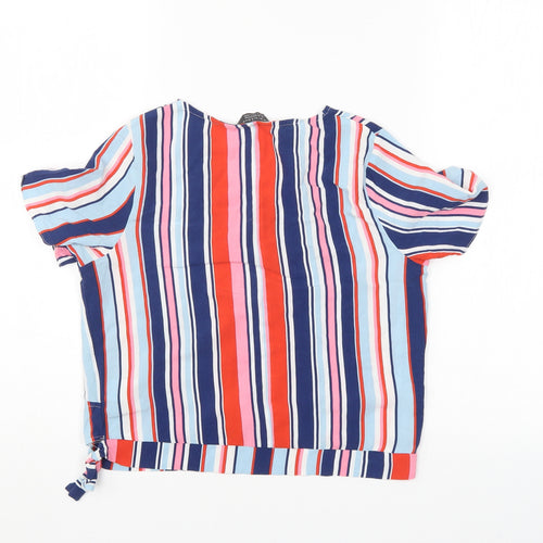 Primark Girls Multicoloured Striped  Wrap Blouse Size 12-13 Years