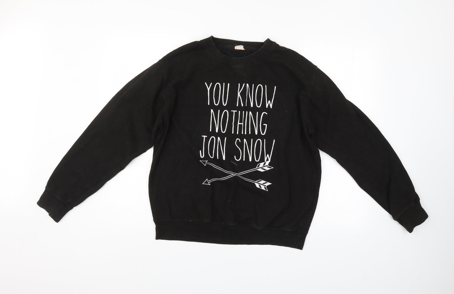Just Hoods Mens Black   Pullover Sweatshirt Size M
