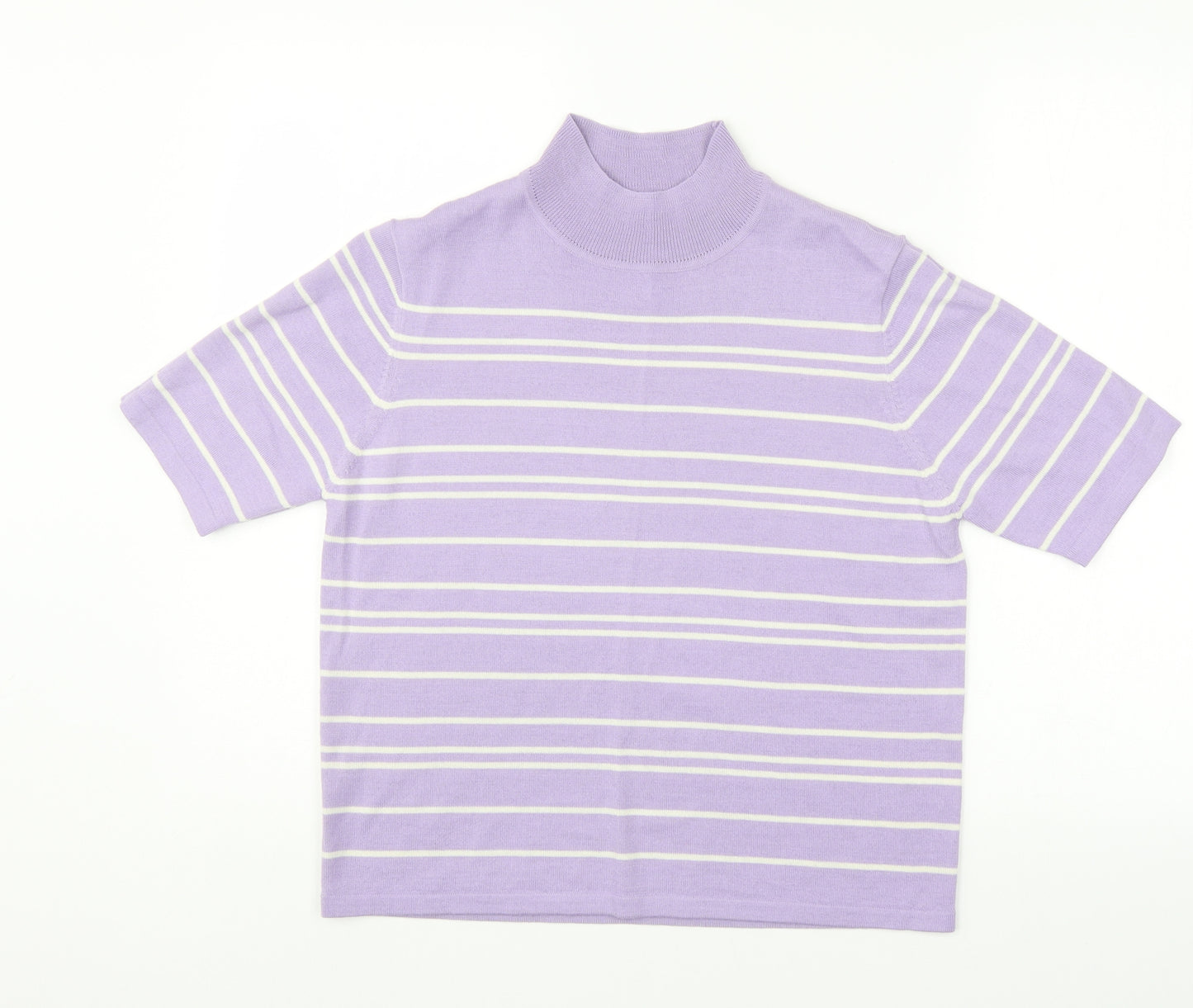 Marks and Spencer Womens Purple Striped  Pullover Jumper Size 16