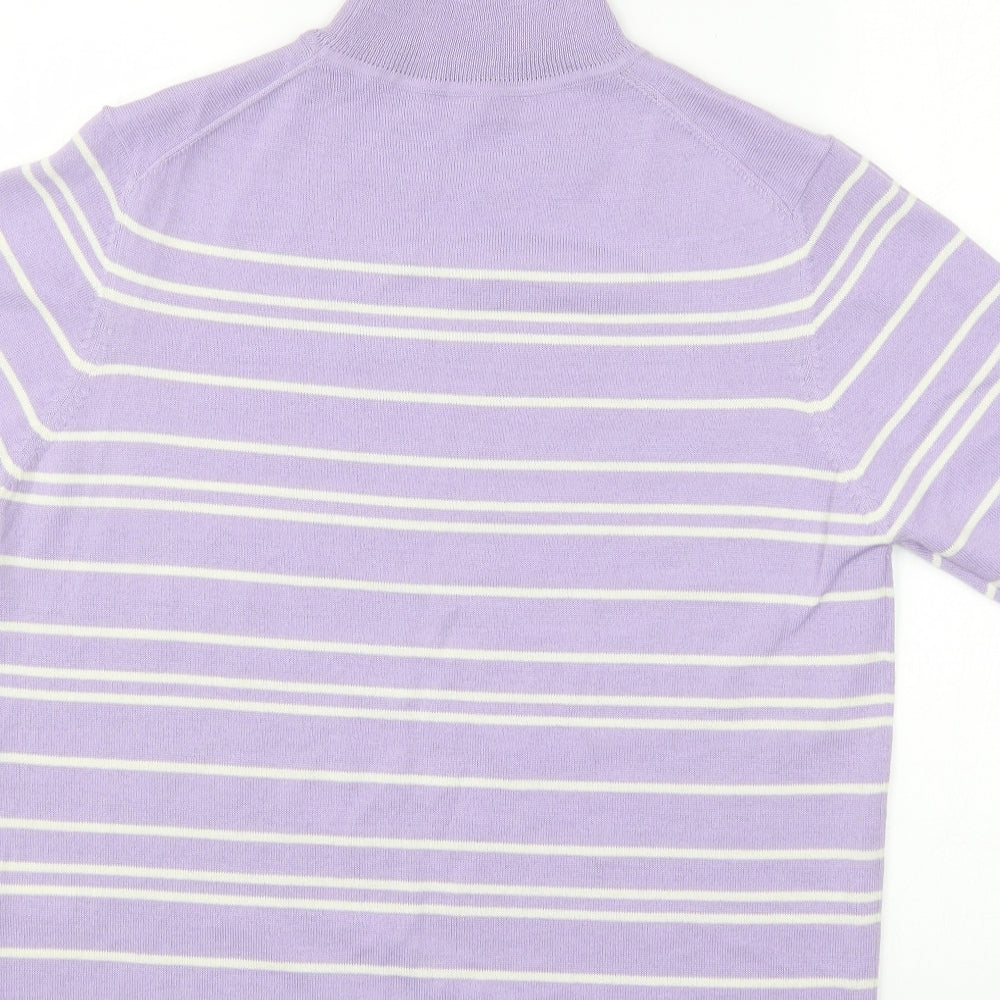 Marks and Spencer Womens Purple Striped  Pullover Jumper Size 16