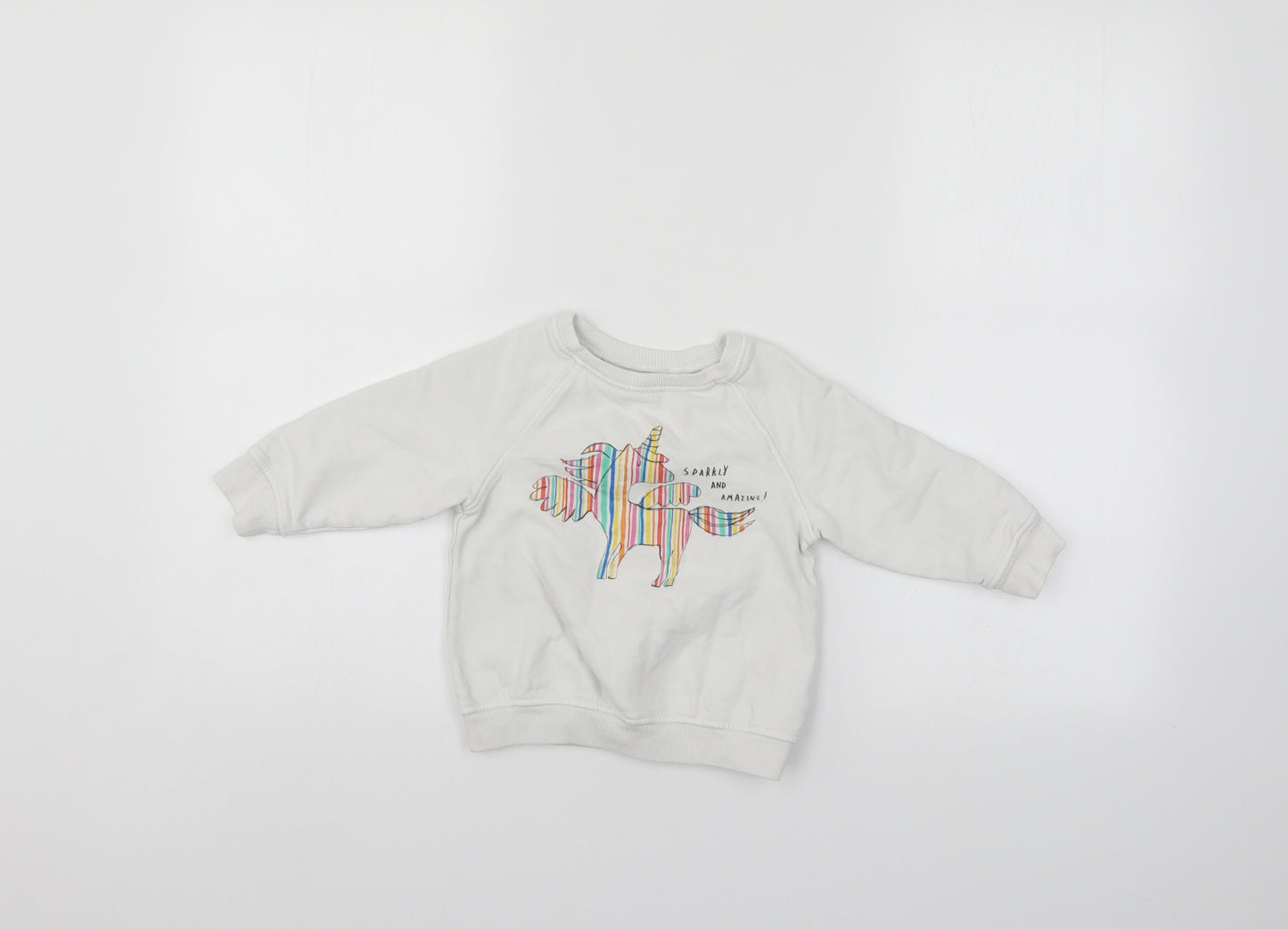 NEXT Girls White   Pullover Sweatshirt Size 3 Years