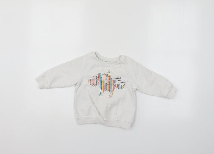NEXT Girls White   Pullover Sweatshirt Size 3 Years