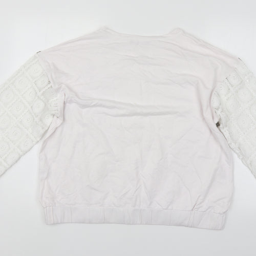 Select Womens White   Pullover Jumper Size L