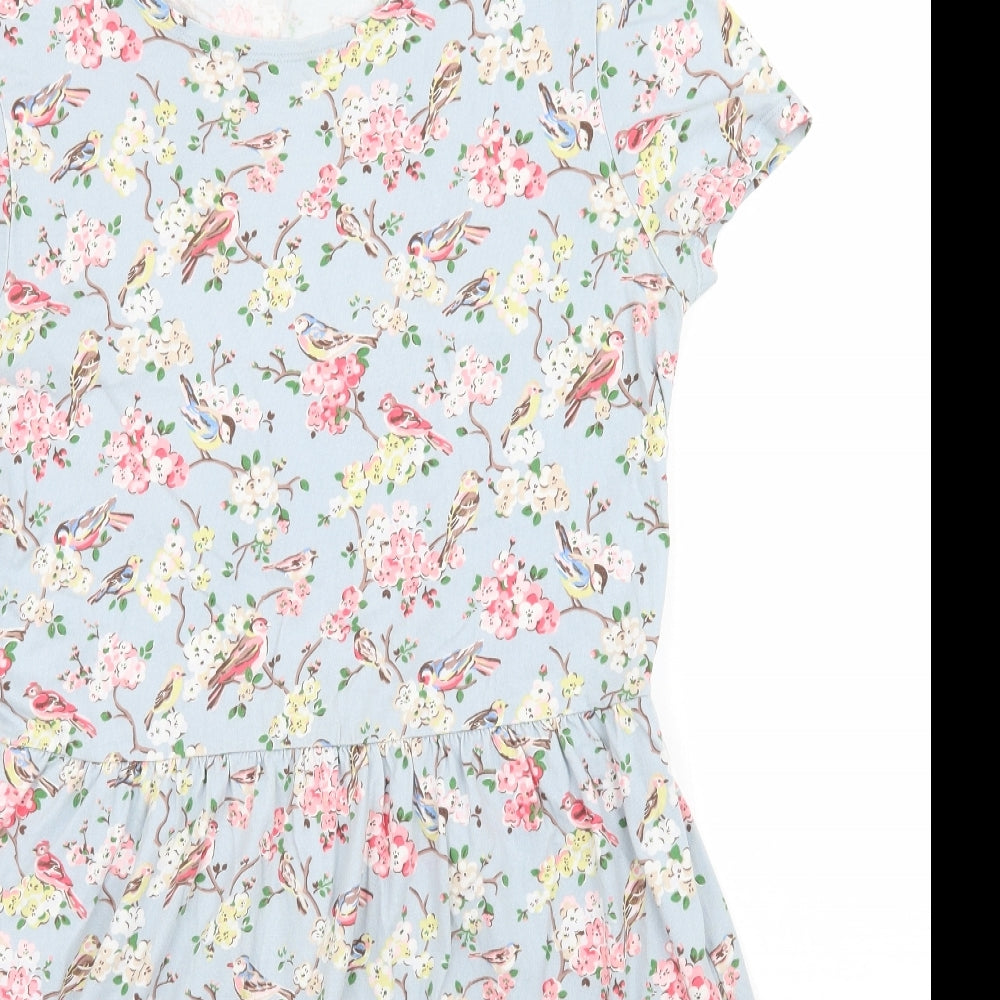 Cath Kidston Womens Blue Floral  A-Line  Size 10