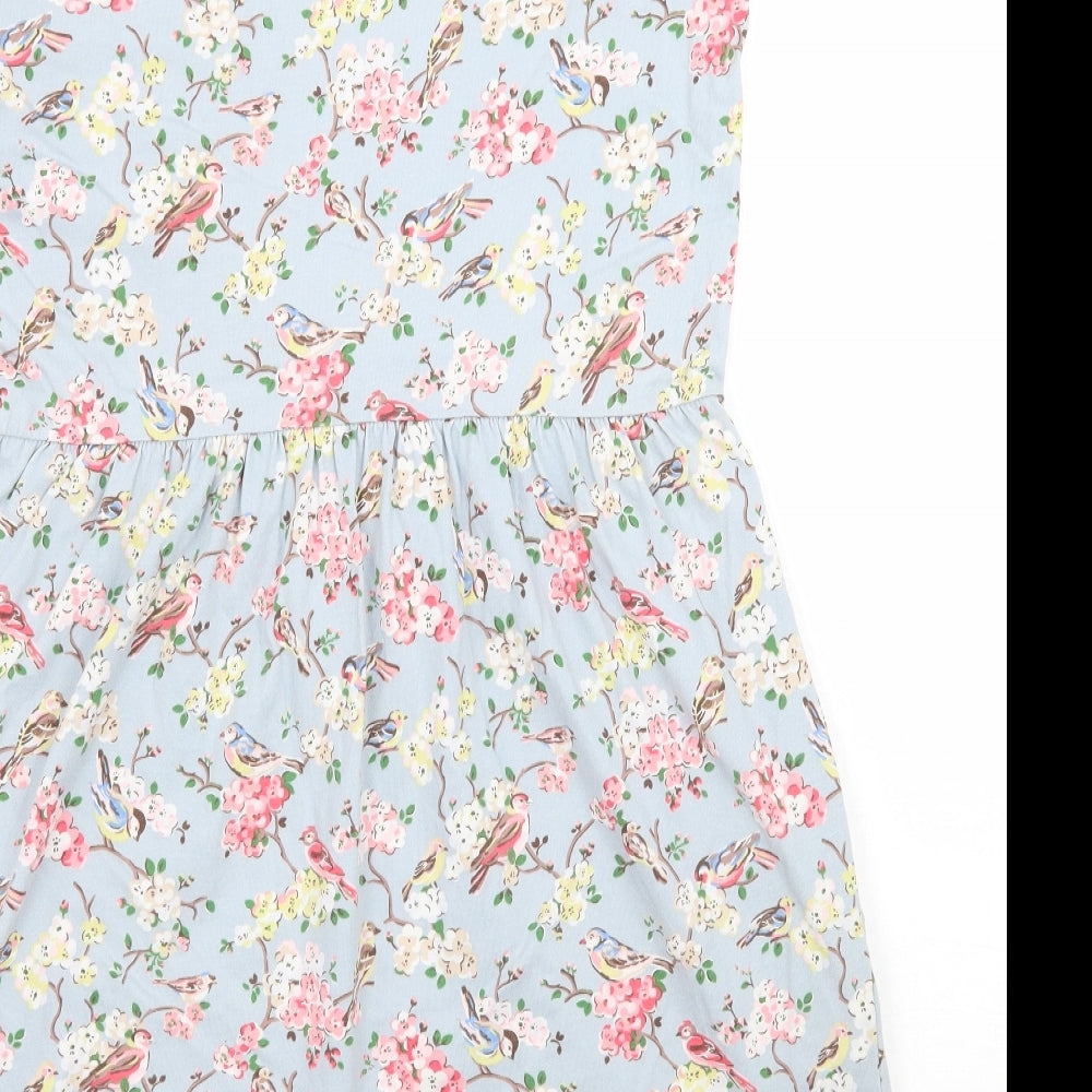 Cath Kidston Womens Blue Floral  A-Line  Size 10