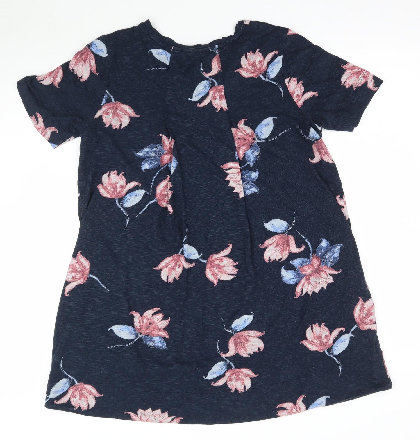 Fat Face Womens Blue Floral  Basic T-Shirt Size 8