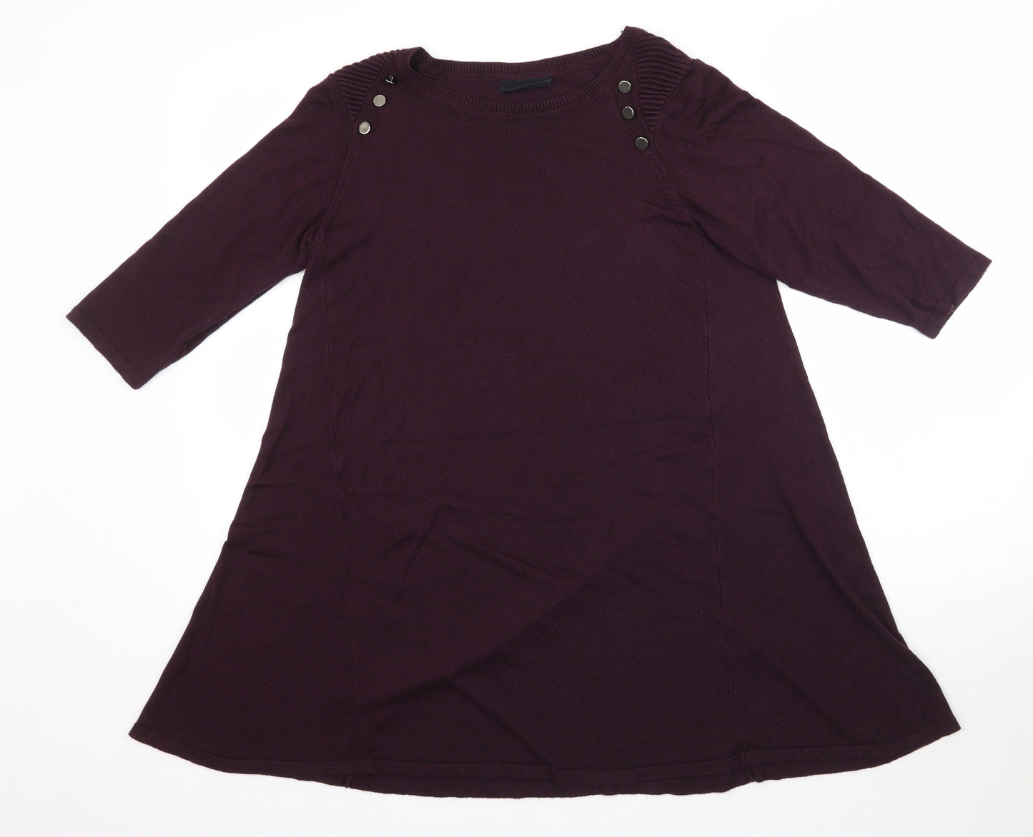 Wallis Womens Purple  Knit Tunic Blouse Size S