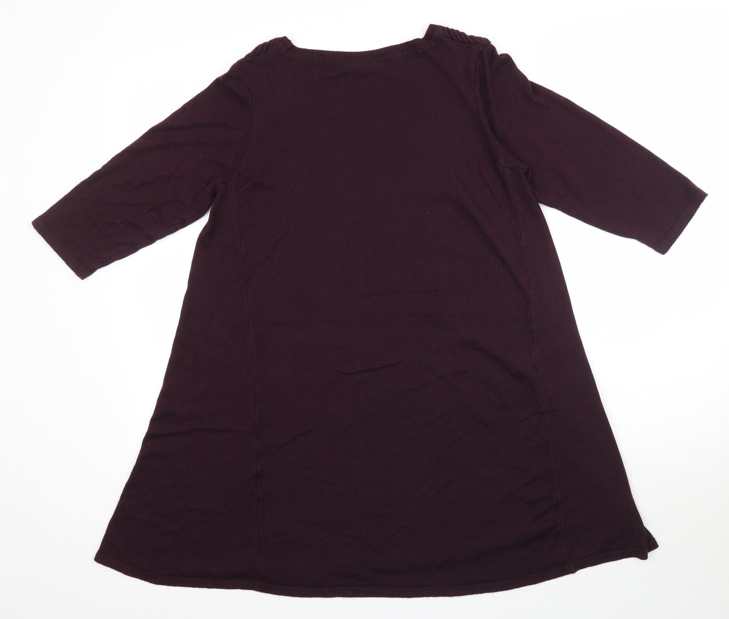 Wallis Womens Purple  Knit Tunic Blouse Size S