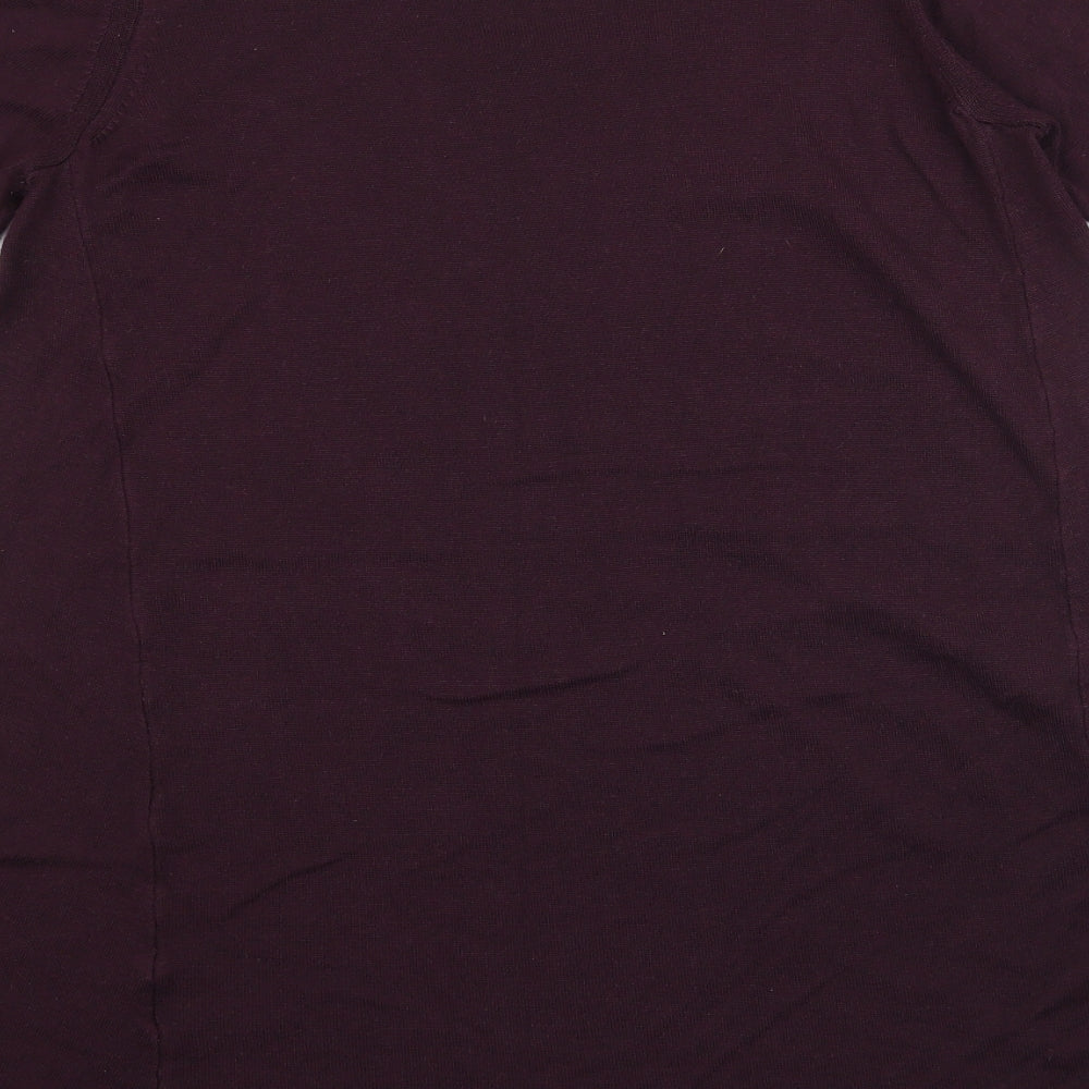 Wallis Womens Purple  Knit Tunic Blouse Size S