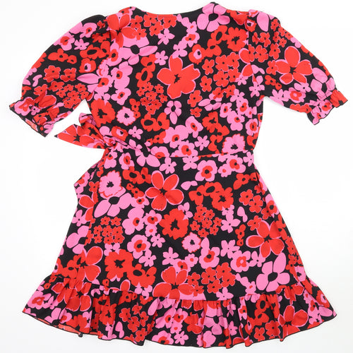 George Womens Multicoloured Floral  Wrap Dress  Size 10