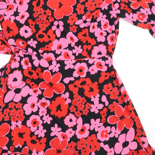 George Womens Multicoloured Floral  Wrap Dress  Size 10
