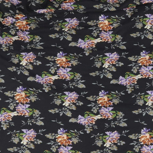 In the Style Womens Black Floral  Basic Blouse Size 10