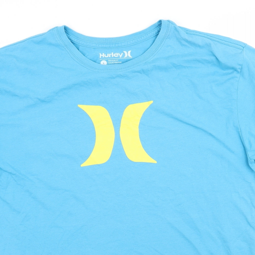 Hurley Mens Blue    T-Shirt Size L