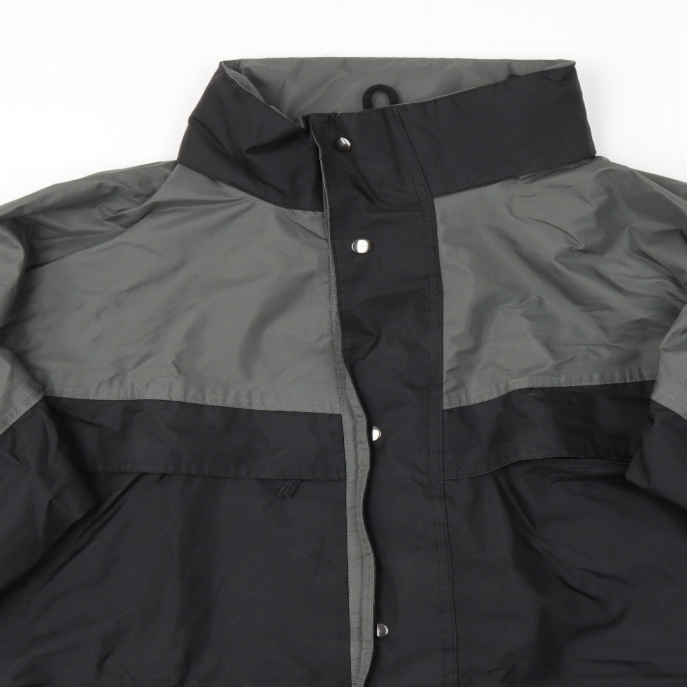 Preworn Mens Black   Anorak Coat Size XL