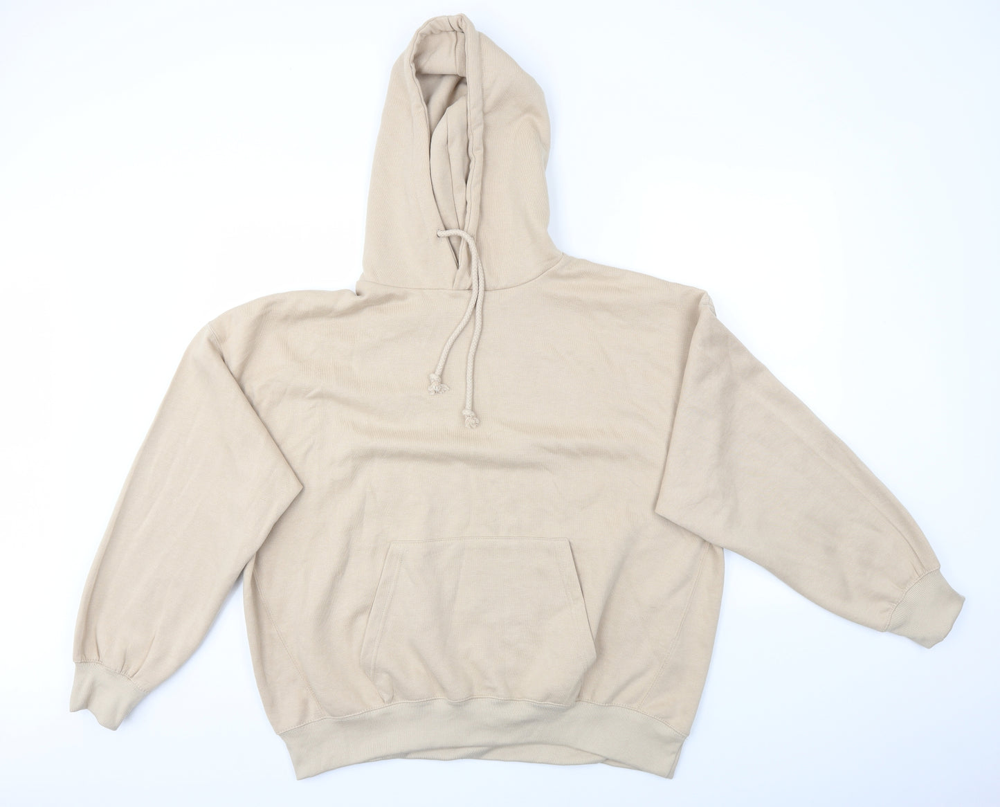 Pull&Bear Mens Beige   Pullover Hoodie Size L
