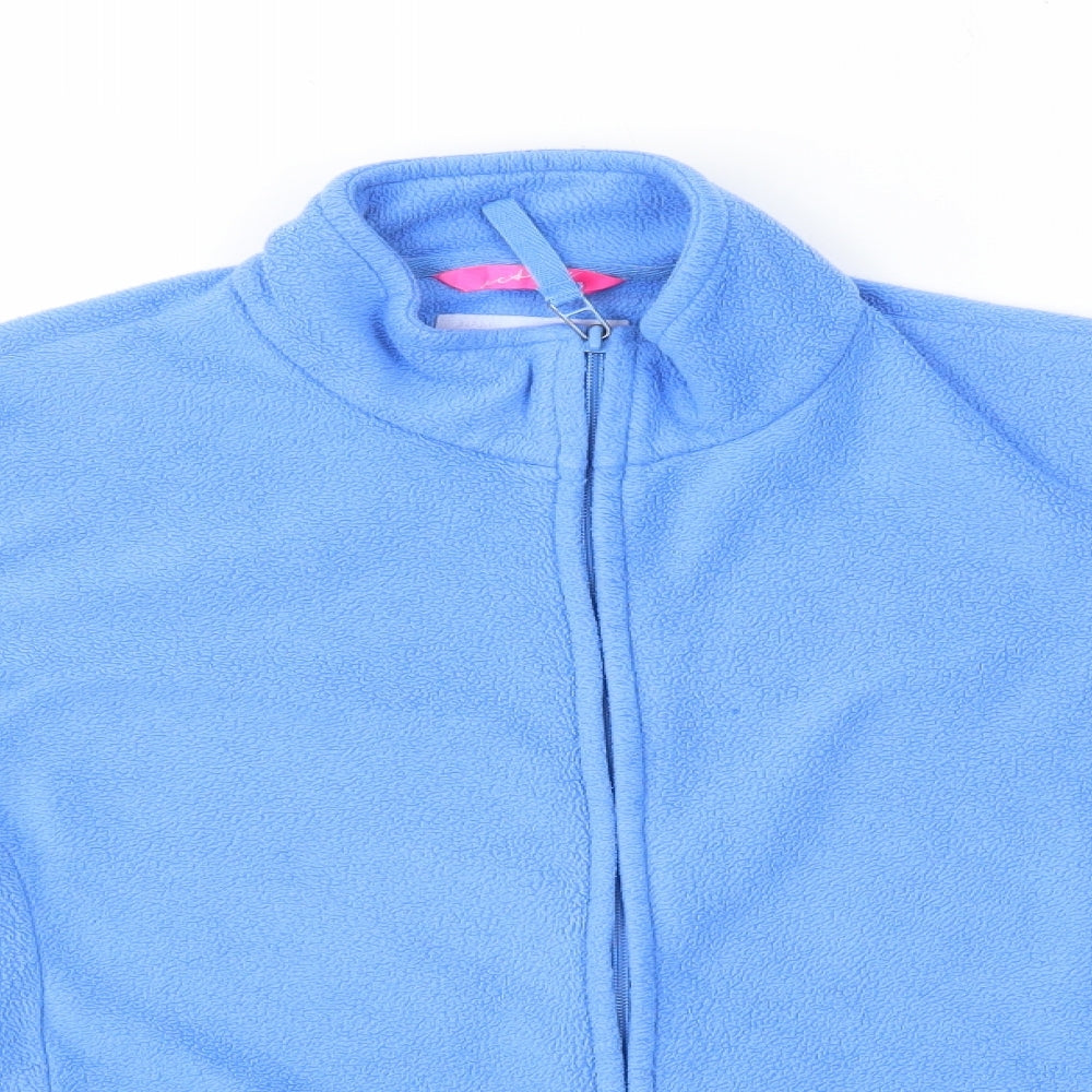M&S Womens Blue   Full Zip Jumper Size 16  - Fleece
