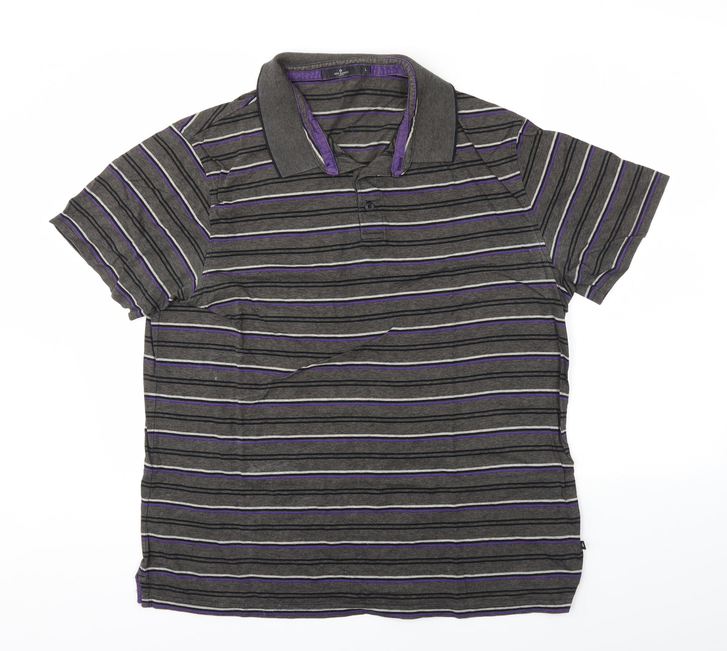 Jeff Banks Mens Multicoloured Striped   Polo Size L