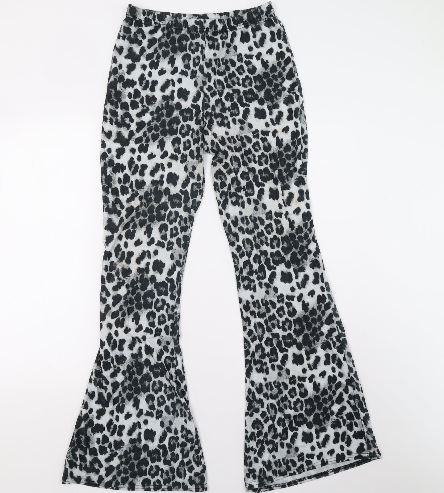 Prety Little Thing Womens Grey Animal Print  Sweatpants Trousers Size 12 L33 in