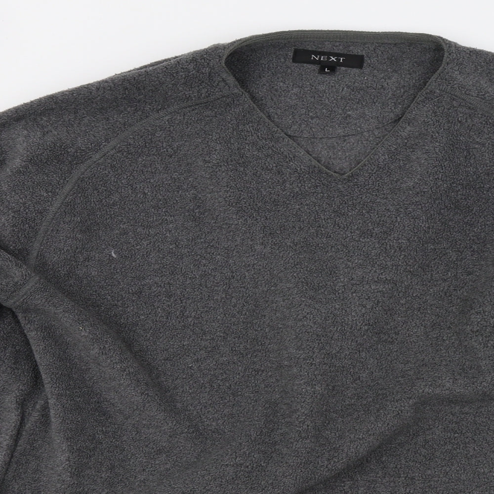 NEXT Mens Grey  Fleece Pullover Jumper Size L