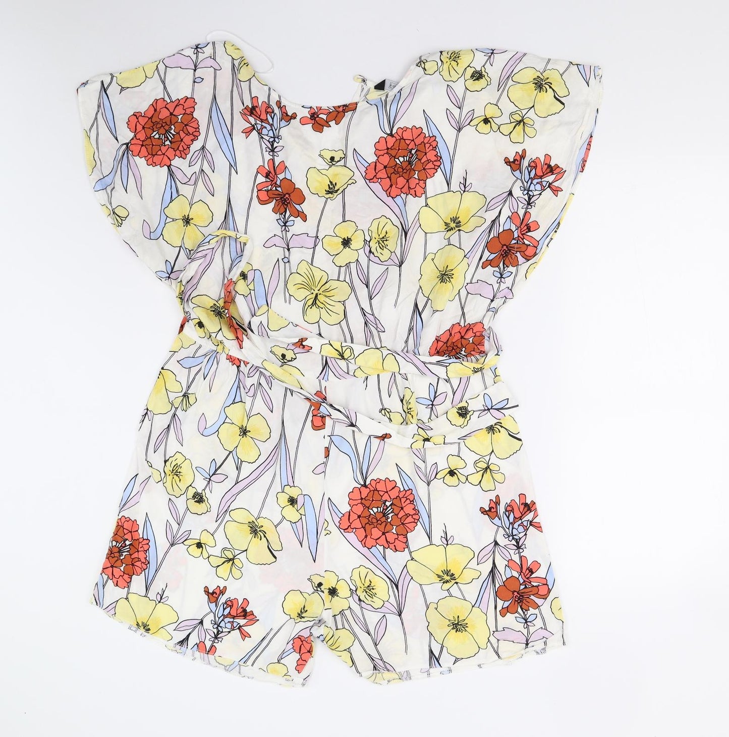F&F Womens Multicoloured Floral  Playsuit One-Piece Size 14