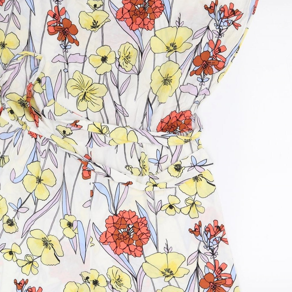 F&F Womens Multicoloured Floral  Playsuit One-Piece Size 14