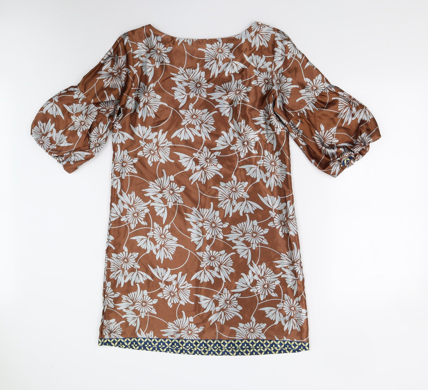 As U Wish Womens Brown Floral  Shift  Size M