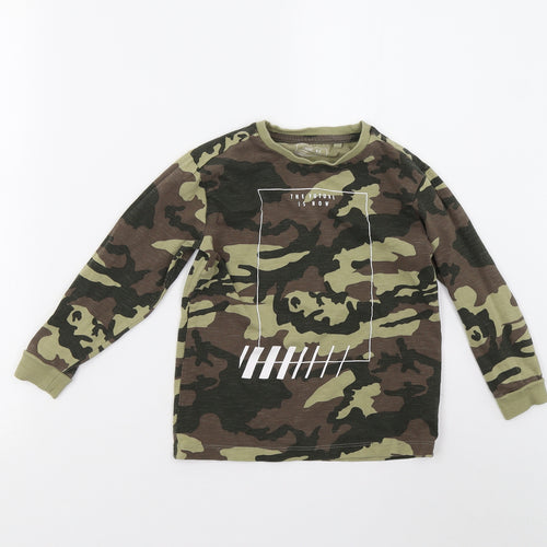 NEXT Boys Green Camouflage  Basic T-Shirt Size 5 Years