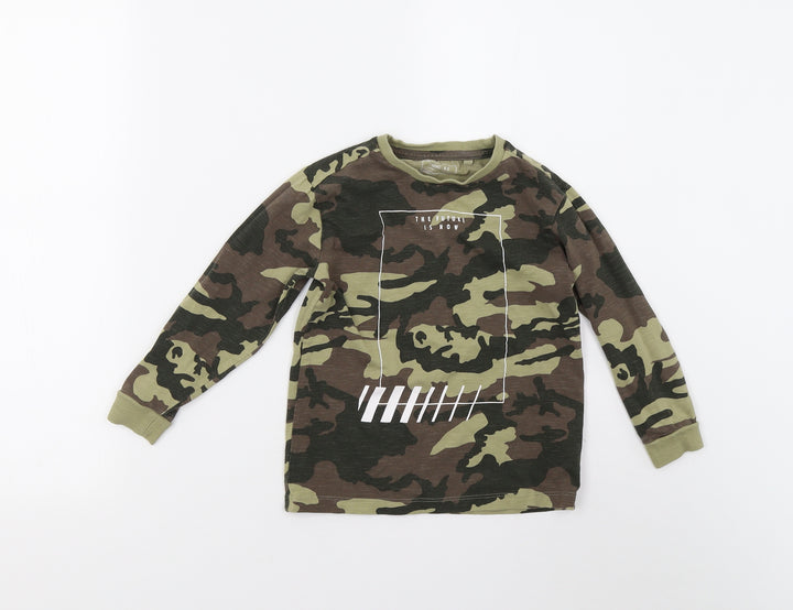 NEXT Boys Green Camouflage Basic T-Shirt Size 5 Years