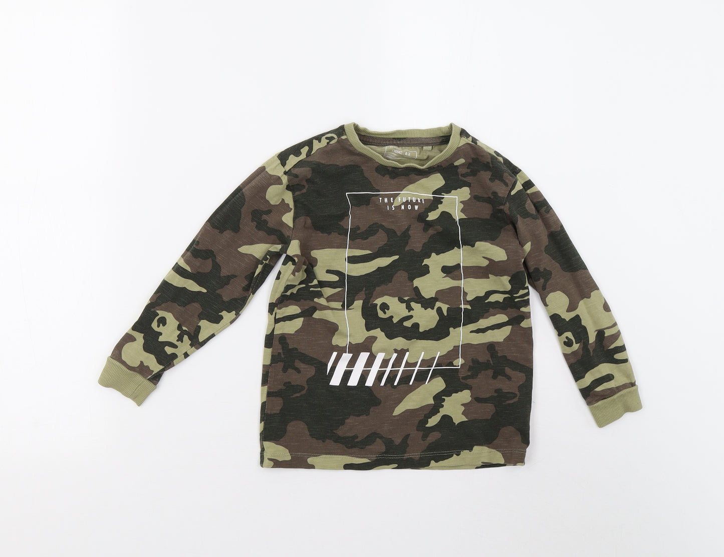 NEXT Boys Green Camouflage  Basic T-Shirt Size 5 Years