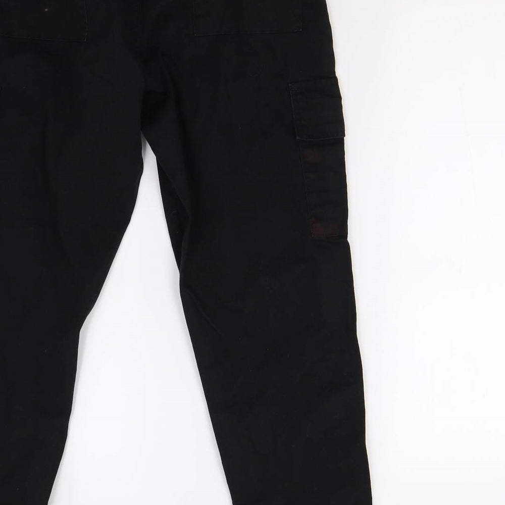 Uneek Womens Black   Cargo Trousers Size 30 L29 in