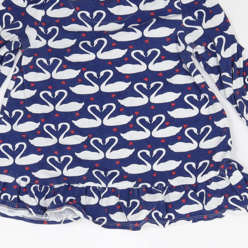 Mini Club Girls Blue   T-Shirt Dress  Size 18-24 Months  - Swans