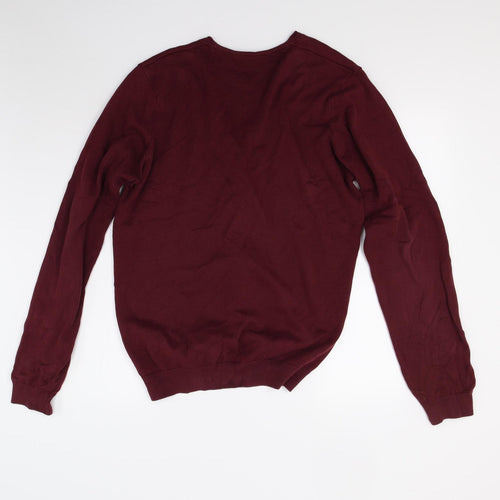 M&S School Womens Red  Knit Cardigan Jumper Size M  - Sixth Form