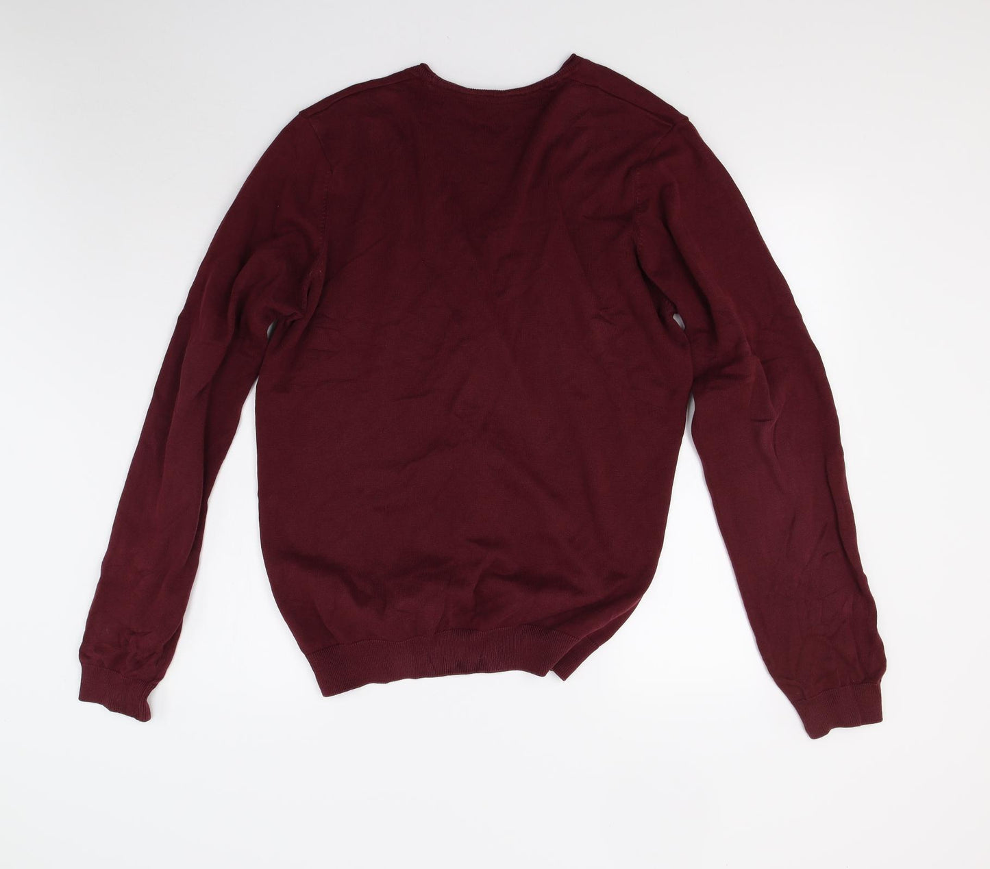 M&S School Womens Red  Knit Cardigan Jumper Size M  - Sixth Form