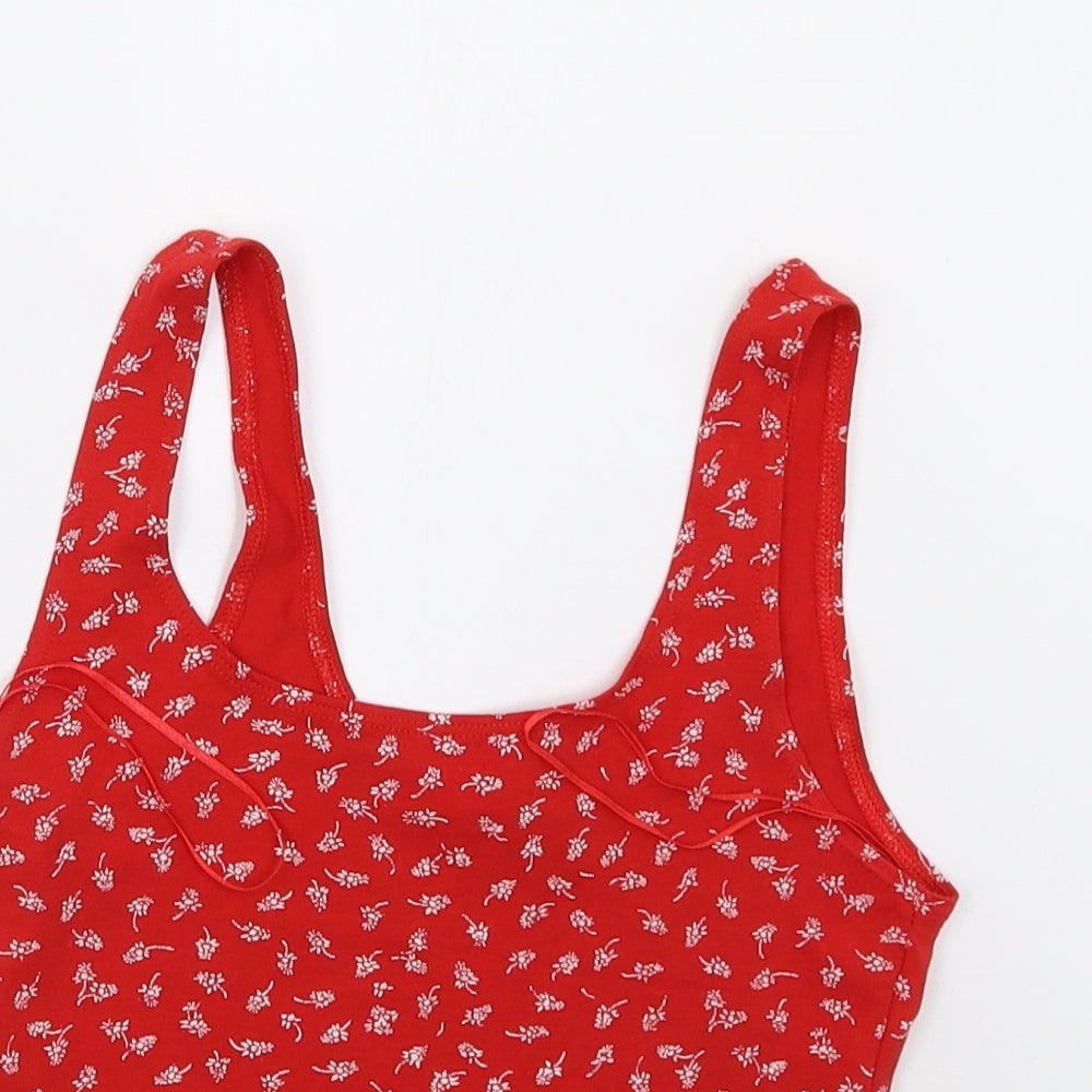Miss Selfridge Womens Red Floral  Camisole Tank Size 12