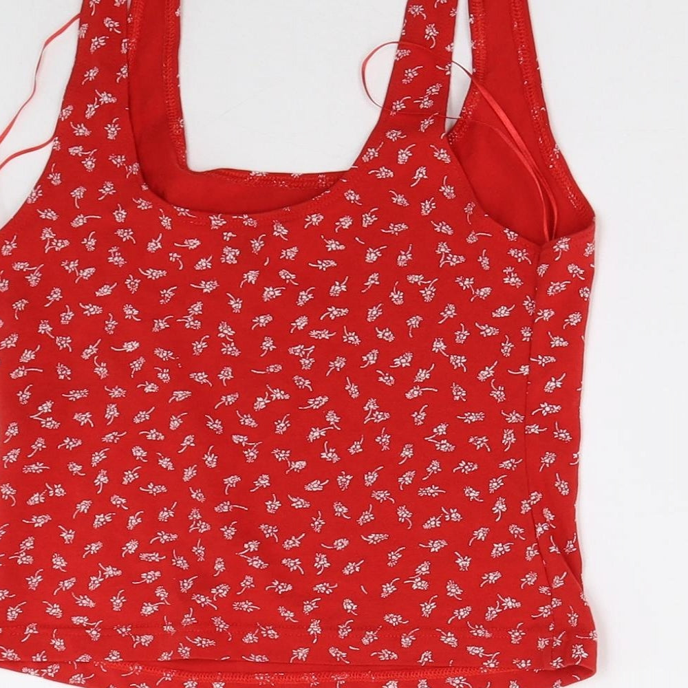 Miss Selfridge Womens Red Floral  Camisole Tank Size 12