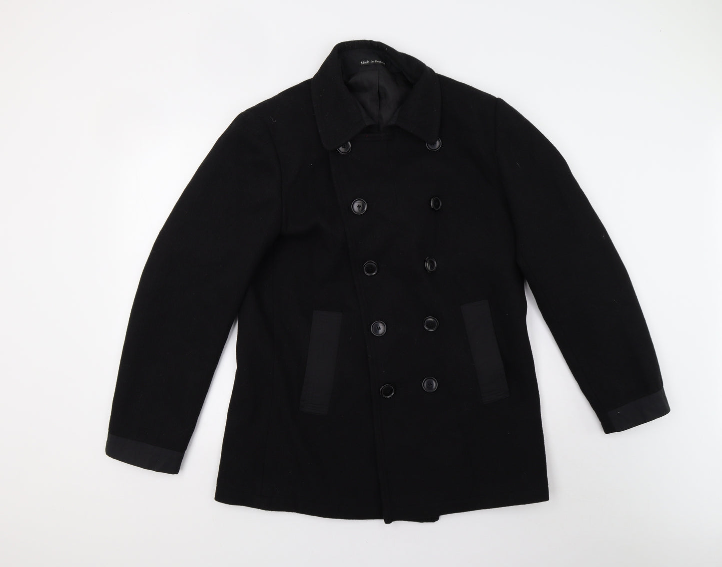 Preworn Womens Black   Overcoat Coat Size L